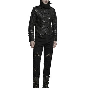 Impresionante Gabardina Larga Gótica para Hombre, Chaqueta Punk con Capucha, Estilo Steampunk de Cuero Sintético Negro, Estilo Escorpión - Product Image 6