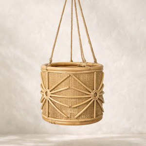 Latest trend hand-made rattan planter for decorations <b>cheap</b> cost woven plant hanging <b>basket</b> - Product Image 5