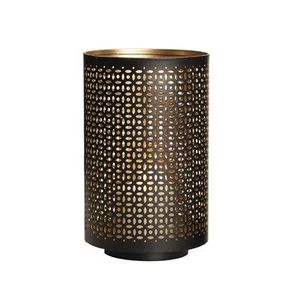 Pot à bougie en métal avec couvercle, revêtement poudré de qualité supérieure, pour décoration intérieure contemporaine - Product Image 2