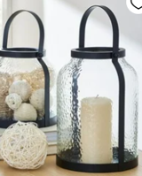 Élégant bois fer italien 'arbre' lanterne bougeoirs faits à la main de haute qualité budget-Friendly maison décor de noël bougies en verre - Product Image 3