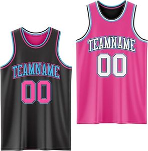 Ensemble de maillots de basket personnalisés rouge marine, impression sérigraphique, polyester respirant, unisexe adulte, nom et numéro de l'équipe MOMENTUM - Product Image 3