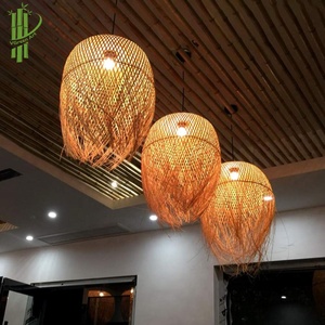 Iluminación decorativa de bambú para interiores, lámpara de bambú de alta calidad para cocina, de ratán - Product Image 2