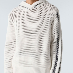 Sweat à capuche vintage personnalisé en tricot, tissu délavé et vieilli, coupe ample, unisexe, streetwear - Product Image 6