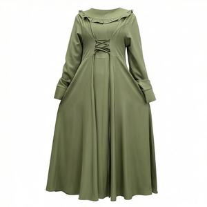 ชุดอาบายะห์แฟชั่นมุสลิมแบบเรียบหรู ดีไซน์ทันสมัย สีสันปรับแต่งได้ รุ่นใหม่ล่าสุด เสื้อผ้าสตรีแบบสวมด้านหน้า - Product Image 1