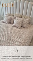 AYAANA Juego de 5 piezas de colchoneta plegable de algodón/lino de lujo para novias, duradero para todas las estaciones, 2.0m, patrón sólido, tipo sábana de grado A