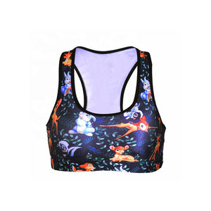 เสื้อชั้นในกีฬาคุณภาพสูงสำหรับผู้หญิง แบบซับลิเมชั่น สวมใส่สบาย เหมาะสำหรับโยคะ ฟิตเนส ออกกำลังกาย ระบายอากาศได้ดี สำหรับผู้ใหญ่ พร้อมโลโก้แบบกำหนดเอง - Product Image 3