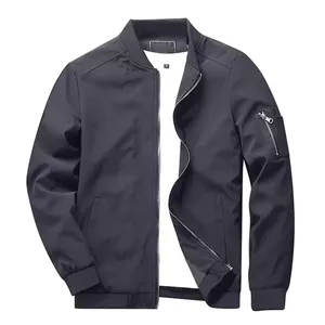 Blouson Bomber Homme en Satin Personnalisé, Nouveau Design, Enduit, Écologique, Respirant, Séchage Rapide, Couleurs Printanières, Coupe-Vent, Doublure Polaire – Vente en Gros - Product Image 4