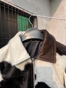 Custom Cowhide Denim <b>Leather</b> <b>Jacket</b> for <b>Mens</b> Hair on Hide Cow Boy Personalized Trucker <b>Leather</b> <b>Jackets</b> - Product Image 3