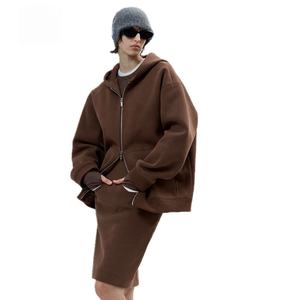 Chaqueta con Capucha Personalizable para Mujer, Cierre Completo, Logotipo Personalizado, Etiquetas Impresas, Insignia de Dibujos Animados, 100% Algodón Felpa, Ropa Urbana de Alta Calidad - Product Image 4