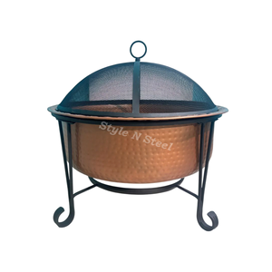 Brasero moderno de hierro con pintura resistente al calor, diseño independiente, calentador exterior para leña/carbón - Product Image 2