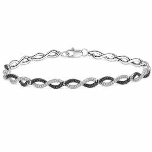 Pulsera de Lujo con Eslabones Infinitos, Plata de Ley 925, Moissanita, Pulsera de Boda para Mujer, Joyería Elegante y a la Moda - Product Image 1