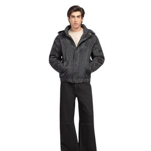 <b>Men</b> <b>Black</b> Hooded <b>Jacket</b> Zip Up Casual Outdoor Windbreaker Lightweight Waterproof Hooded <b>Jacket</b> <b>Long</b> Sleeve Custom Logo OEM - Product Image 2