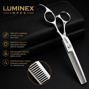 NYBL-55 5.5inch Straight <b>Left</b>-<b>handed</b> <b>Scissors</b> JAPAN 440C Sharp 58-59HRC Hardness Stainless Steel Handle Barber Shears Hair 28 - Product Image 3
