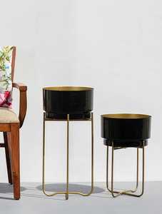 Elegant metal flower <b>vases</b> designed with modern textures and handcrafted detailing to create a timeless decorative statement - Product Image 3