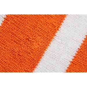 NEXTEX เสื้อโปโลลายทางสำหรับทุกเพศสีส้มสีขาวแขนสั้นคอปกแบบคลาสสิก - Product Image 6