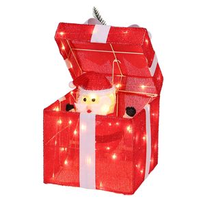 Scatola Regalo di Babbo Natale Motorizzata da 12 Pollici con 60 Luci LED per Decorazioni Natalizie da Esterno - Product Image 4