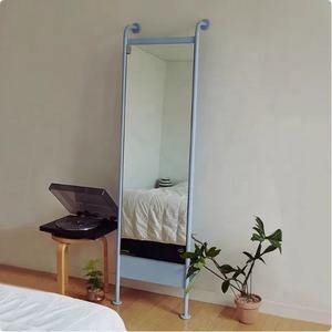 Swt Staande Spiegel Ontwerp Oranje Decoratieve Wandspiegel Voor Woonkamer Custom Frame Moderne Full Length Vloerspiegel Miroirs - Product Image 3