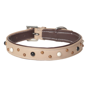 Collar de Perro de Cuero Napa Suave Color Marfil, Collar de Perro de Lujo Hecho a Mano con Acolchado Suave y Herrajes Resistentes y Duraderos - Product Image 6