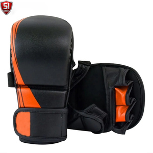 ถุงมือ MMA คุณภาพสูงสำหรับการฝึกซ้อม ผลิตตามสั่ง ทำจากหนัง PU กันลื่น สายรัดข้อมือปรับได้ ปิดด้วยแถบตีนตุ๊กแก สำหรับผู้ใหญ่ - Product Image 1