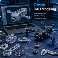 Prototipo de Diseño de Dibujo 3D Profesional de Alta Precisión, Modelado CAD para Componentes de Drones