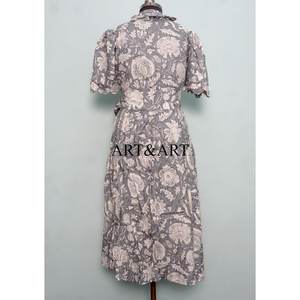 Vestido Midi de Algodón 100% para Mujer, Casual, Cómodo, para la Playa, Fiestas, Diseño Elegante, Cintura Natural, Estampado Floral - Product Image 6