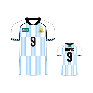 เสื้อกีฬาโพลีเอสเตอร์แห้งเร็ว 100% พร้อมลายพิมพ์แบบรีดร้อน แขนสั้น ไซส์ใหญ่ ระบายอากาศได้ดี พร้อมชื่อผู้เล่น - Product Image 4