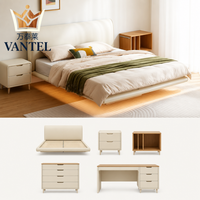Moderne Luxus-Hotelmöbel Maßgefertigtes Schlafzimmer-Set Kingsize-Bett Nachttisch und Kommode für Hotelgästezimmer
