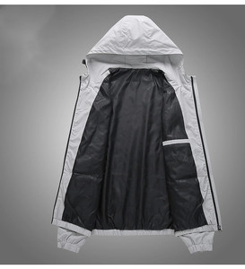 Veste coupe-vent imperméable à fermeture éclair avec logo personnalisé, veste de pêche en plein air pour hommes - Product Image 2