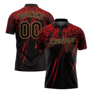 Jersey de Práctica Personalizado OEM/ODM con Nombre/Número de Equipo, Transpirable, Material de Poliéster Elástico para Camiseta de Golf Sublimada - Product Image 5