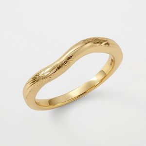 Anillo de Oro Sólido de 9K con Baño de Rodio, Diseño de Montaña Texturizado, para Mujer, Joyería Fina Ética y Sostenible, Fabricante OEM - Product Image 3