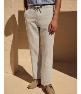 Pantalones Chinos de Lino y Algodón para Hombre, Anti-Pilling, Anti-Arrugas, Orgánicos, Transpirables, Ecológicos, Ligeros, Clásicos de Verano - Product Image 1