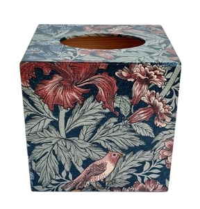 Boîte à mouchoirs imprimée d'autocollant de conception de fleur porte-serviettes en bois pour le dessus de table d'hôtel de restaurant - Product Image 2