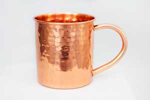 Tazas Moscow Mule de Cobre Martillado de 16oz, con Revestimiento de Acero Inoxidable, Taza de Cerveza Metálica, Taza de Café Color Oro Rosa, Vajilla para Bebidas y Cócteles de Grado Alimenticio - Product Image 2
