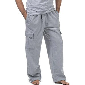 Nouveau pantalon de survêtement cargo pour homme, coupe décontractée à jambes larges, multi-poches, en molleton bouclette épais, idéal pour la gym - Vente chaude - Product Image 4