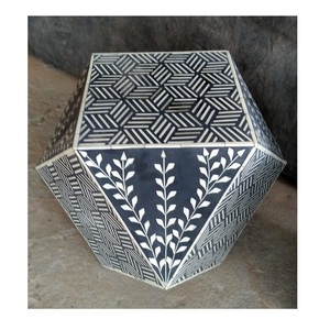 Tabouret et accessoires en os incrusté de style moderne, design attrayant, pour œuvres d'art, à vendre pour la maison, l'hôtel, le bureau, le salon, la salle à manger - Product Image 4