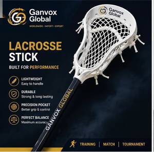 Bâton de lacrosse Ganvox Global léger, durable et de précision pour l'entraînement, les matchs et les tournois, fabriqué en Inde 26903 Inclus - Product Image 1