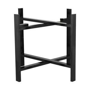 Grand pot de fleurs en acier inoxydable chromé or, robuste, à nervures, avec support noir, moderne, pour plantes d'intérieur et d'extérieur - Product Image 2