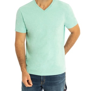Camiseta de Hombre Lisa con Cuello en V, al por Mayor, Personalizable con el Logotipo de tu Marca, Camisetas Casuales Lisas para Hombre, 100% Algodón, la Mejor Calidad - Product Image 1