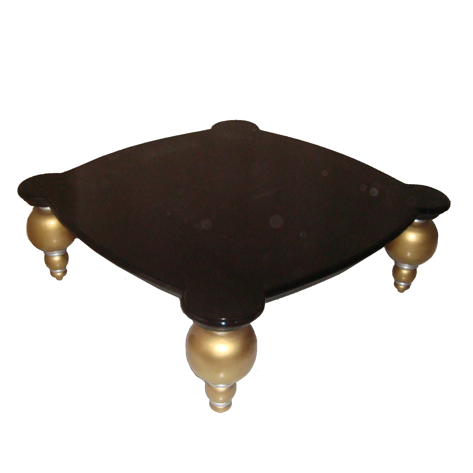 Marron foncé, peinture or + argent