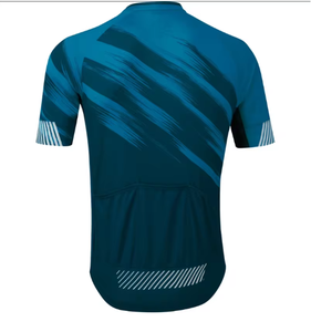 Maillot de cyclisme à manches courtes avec fermeture éclair, impression par sublimation de couleur personnalisée, avec poche, haute qualité, design d'équipe OEM, pour hommes - Product Image 4