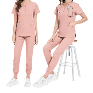 Nuevo Conjunto de Uniformes Médicos Quirúrgicos para Hospital: Blusas de Manga Corta y Pantalones para Mujer y Hombre, Ideal para Veterinarios y Doctores, Kit de Ropa de Trabajo Médica - Product Image 1