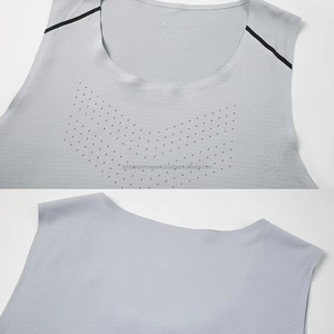 เสื้อกล้ามถักสำหรับผู้ชาย ระบายอากาศได้ดี ผลิตจากโพลีเอสเตอร์ 100% แห้งเร็ว น้ำหนักเบา เหมาะสำหรับฤดูร้อน - Product Image 5
