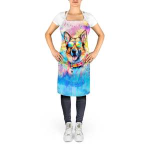 German Shepherd Hippie Dawg Unisex Large Multicolor Kitchen <b>Apron</b> for Cooking Baking Crafts <b>Gardening</b>-for Adults Men Women - Product Image 2