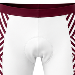 Ensemble maillot et short de cyclisme blanc bordeaux, manches courtes, fermeture éclair intégrale, séchage rapide, rembourré, uniforme de course cycliste, vêtements de sport performants - Product Image 5