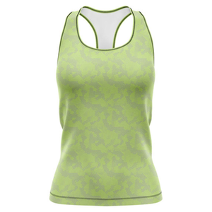 Custom Logo Front Women Racerback Knitted Tank <b>Top</b> Quick Dry <b>Camo</b> Printed Fitness Gym Workout Activewear - Product Image 4
