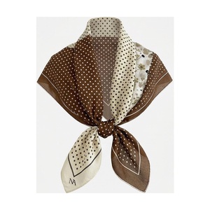 Women's Square <b>Silk</b> <b>Scarf</b> Polka Dot Pattern Elegant Multi-Functional Fashion Accessory All Seasons - Product Image 1