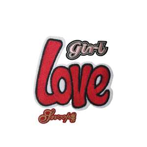 Nouvelle veste de vêtements thermocollante personnalisée de créateur patchs de broderie fleurs coeurs paillettes appliqués plastique tissé - Product Image 4