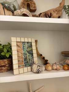 Luxury Handmade Bone Inlay Photo <b>Frame</b> <b>White</b> Bone Mosaic Picture <b>Frame</b> Gold Accent Decorative Tabletop Display <b>Frame</b> Custom Home - Product Image 1