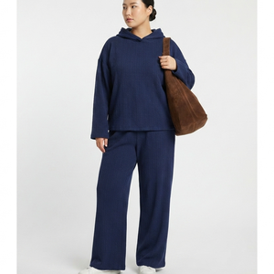 Conjunto de Sudadera con Capucha Oversize de Felpa Francesa de 400GSM para Mujer, de Algodón Pesado con Hombros Caídos - Product Image 1