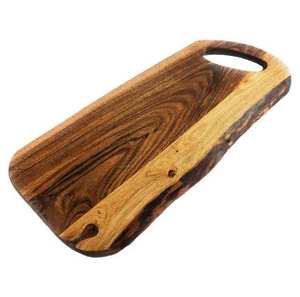 Tabla de cortar hecha a mano de madera de olivo con asa, tabla de servir y cortar con veta natural, tabla de quesos ecológica para cocina - Product Image 6